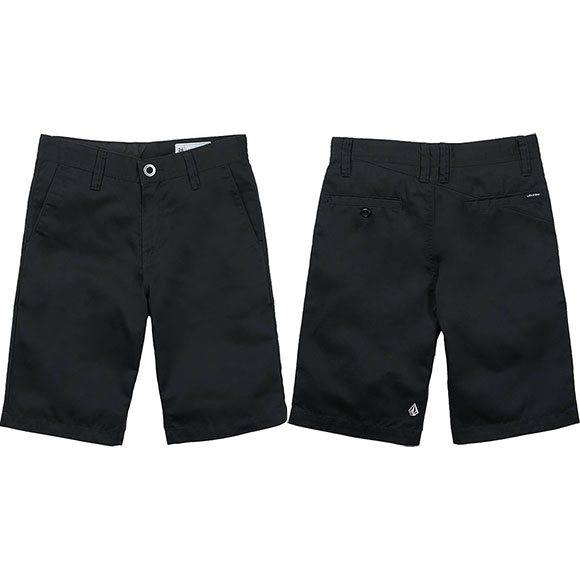 volcom short kids chino frickin regular (black)