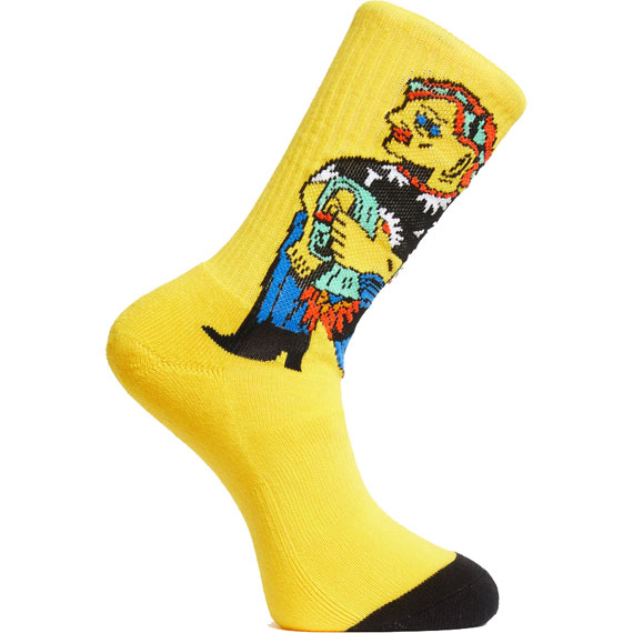 volcom socks fa bob mollema (yellow)