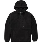volcom sweatshirt hood polar half zip unerstand (black)
