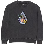 volcom sweatshirt kids crew psychosis (washed black)