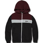 volcom sweatshirt kids hooded zip single stone division (port)