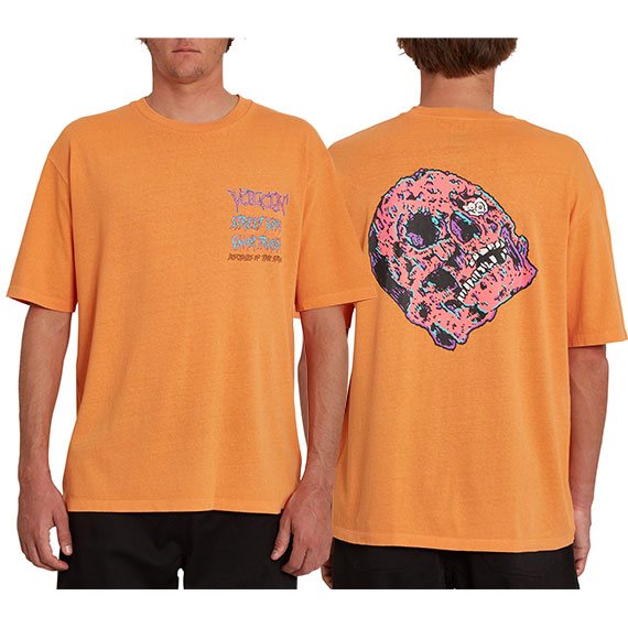 volcom tee shirt dots spacegoolz (bright marigold)