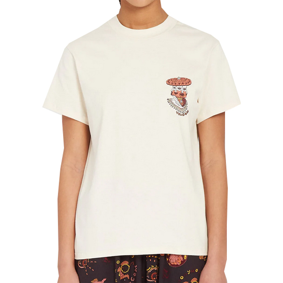 volcom tee shirt girls connected minds (sand)