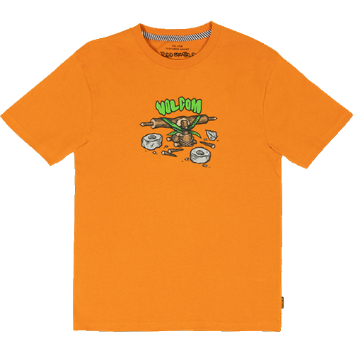 volcom tee shirt kids fa todd bratrud (saffron)