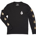 volcom tee shirt kids long sleeves bsc deadly stones (black)