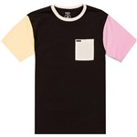 volcom tee shirt kids pocket expostone crew (black)