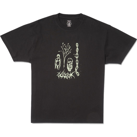 volcom tee shirt lse poetic dess (black)