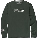 volcom tee shirt skate vitals long sleeves (cedar green)