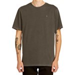 volcom tee shirt solid stone emb (black)