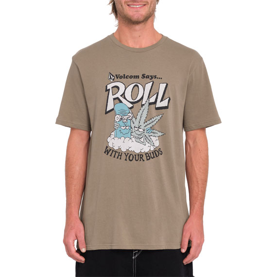 volcom tee shirt budz (tek)
