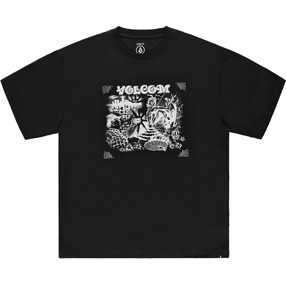 volcom tee shirt street keutchi (black)
