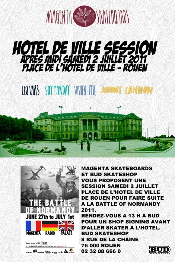 MAGENTA skateboards session hotel de ville Rouen samedi 2 juillet 2011 MAGENTA skateboards session hotel de ville Rouen samedi 2 juillet 2011