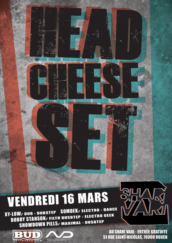 Head Cheese Set soirée électro Shari Vari Rouen vendredi 16 mars 2012