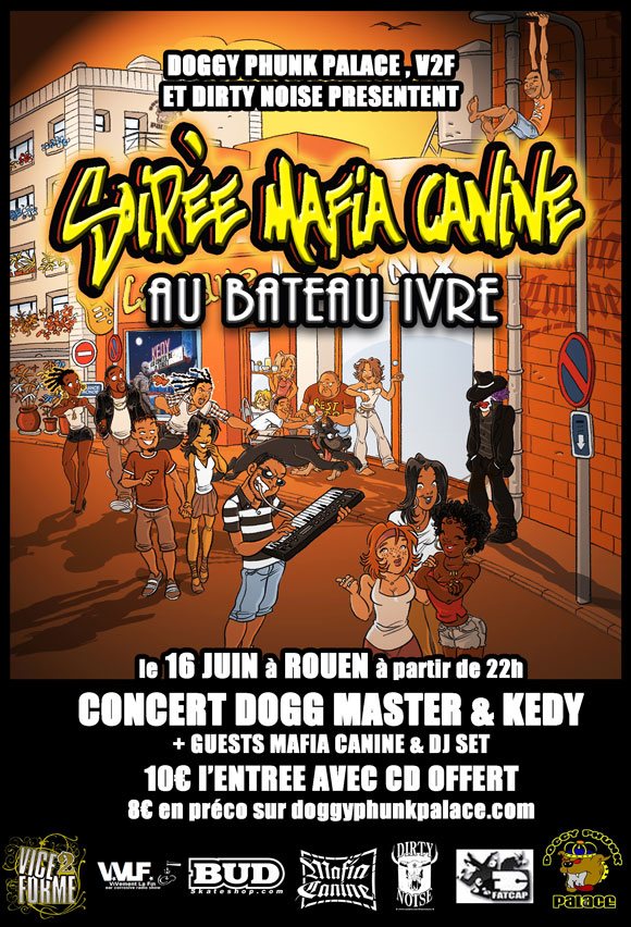Soirée hip hop westside Rouen Mafia Canine concert Dogg Master Kedy au Bateau Ivre samedi 16 juin 2012 Soirée hip hop westside Rouen Mafia Canine concert Dogg Master Kedy au Bateau Ivre samedi 16 juin 2012