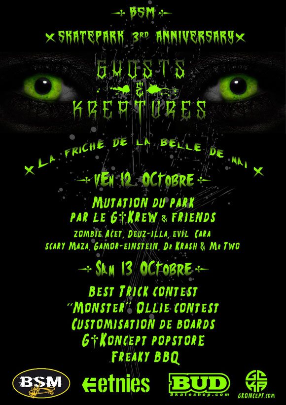 BSM Streetpark 3rd Anniversary Skatepark De La Friche De La Belle De Mai, Marseille samedi 13 octobre 2012