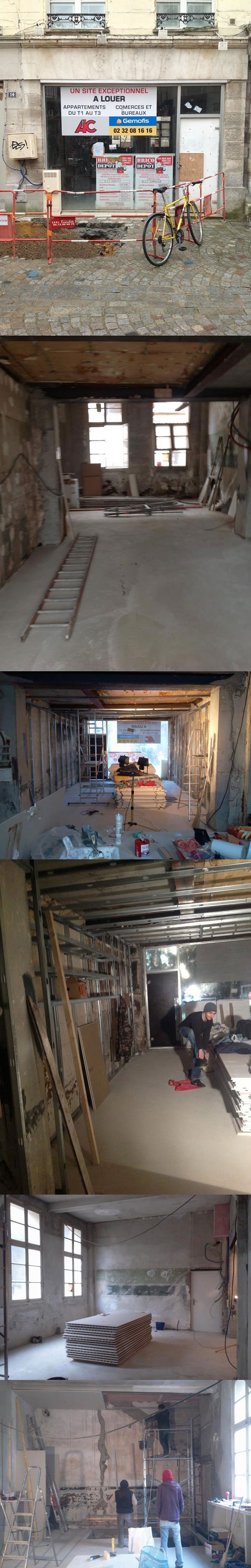Aperçu photo des travaux au futur BUD SKATESHOP ROUEN