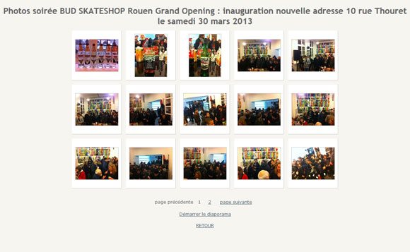 Photos soirée BUD SKATESHOP Rouen Grand Opening : inauguration nouvelle adresse 10 rue Thouret le samedi 30 mars 2013