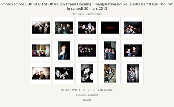 Photos soirée Valentin Melocco BUD SKATESHOP Rouen Grand Opening : inauguration nouvelle adresse 10 rue Thouret le samedi 30 mars 2013