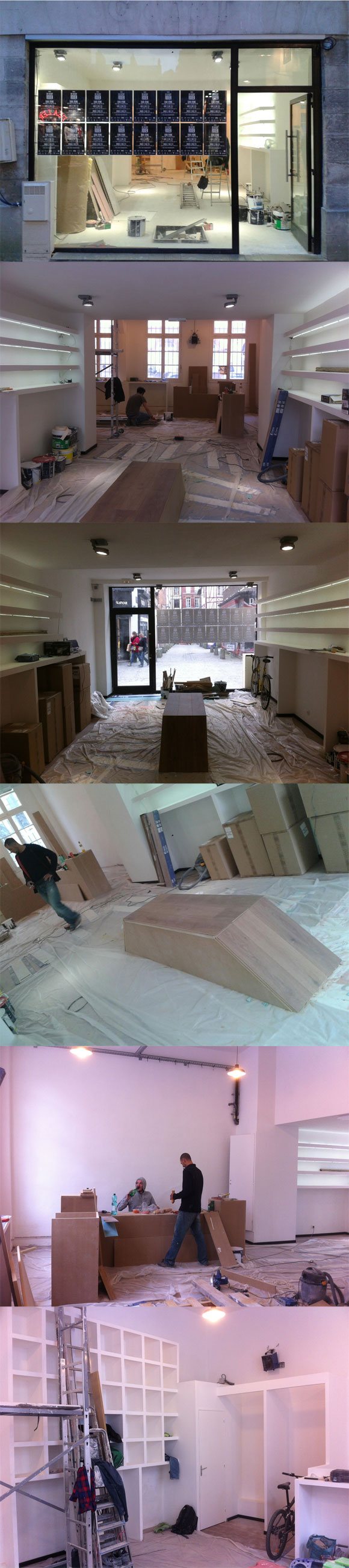 Aperçu photo des travaux au futur BUD SKATESHOP ROUEN