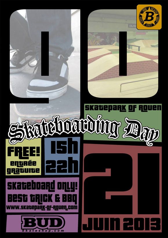 Go Skateboarding Day au Skatepark De Rouen vendredi 21 juin 2013