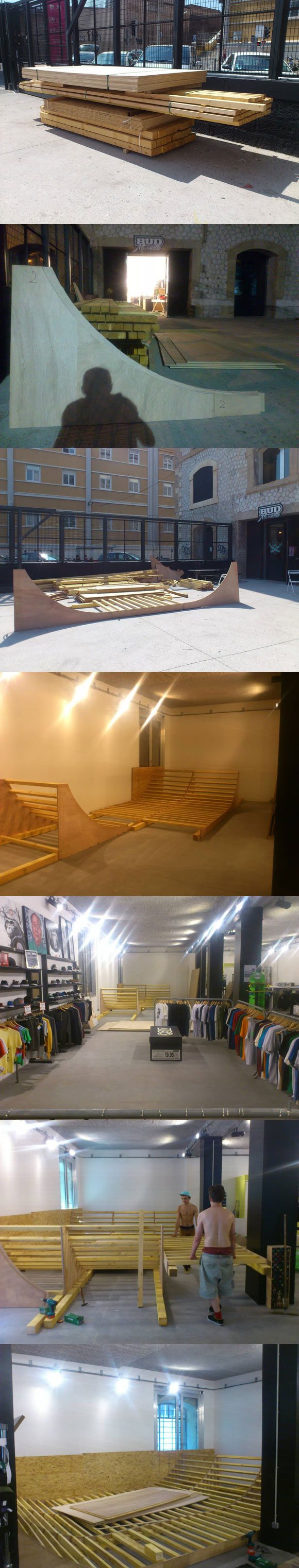 travaux mini rampe BUD SKATESHOP Marseille