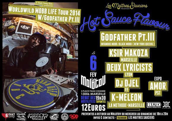 Concert hip hop US Godfather Pt III (Infamous Mobb, Blaq Mobb) au Molotov à Marseille le jeudi 6 février 2014 19H30