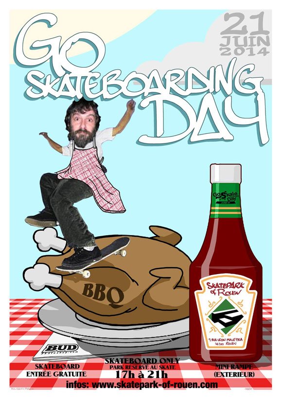 Go Skateboarding Day au Skatepark De Rouen samedi 21 juin 2014