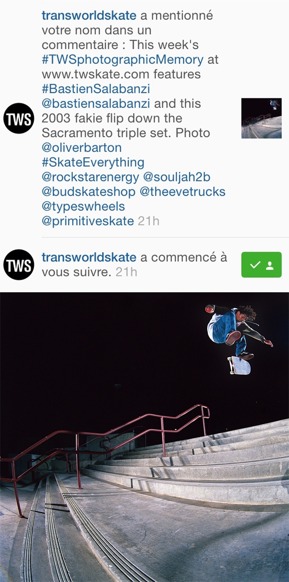 Bastien Salabanzi paru Photographic Memory site Transworld Skateboarding décembre 2014 Bastien Salabanzi paru Photographic Memory site Transworld Skateboarding décembre 2014