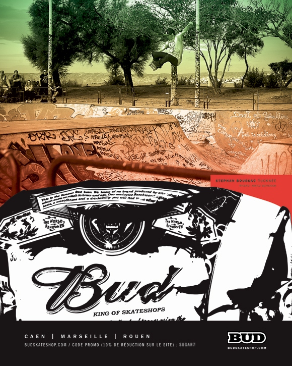 Stephan Boussac paru pub BUD SKATESHOP Sugar #163 janvier 2015 Stephan Boussac paru pub BUD SKATESHOP Sugar #163 janvier 2015