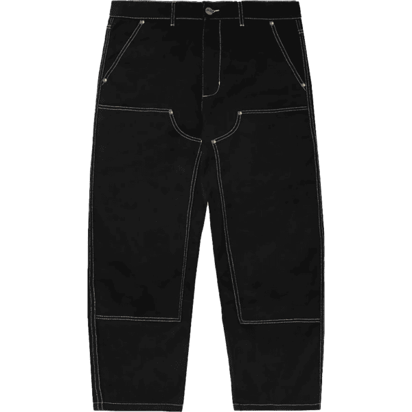 butter goods pants double knee work (washed black)