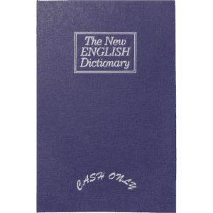 cash only dictionary stash box (navy)