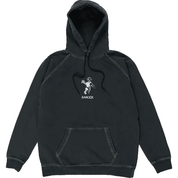 dancer sweatshirt hood og logo (black/white stitch)