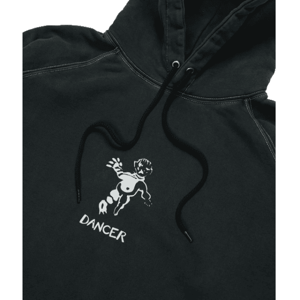 dancer sweatshirt hood og logo (black/white stitch)