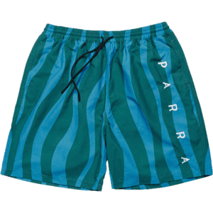 parra short boardshort aqua weed waves (greek blue/teal)