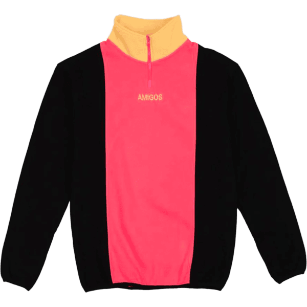 amigos sweatshirt three quarter zip (black/banana/bubble)