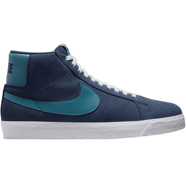 nike sb shoes zoom blazer mid (midnight navy/noise aqua)
