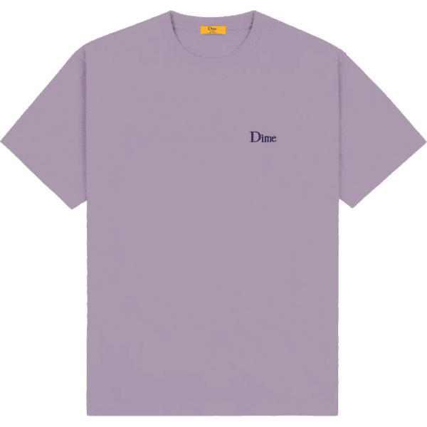 dime tee shirt classic small logo (plum gray)