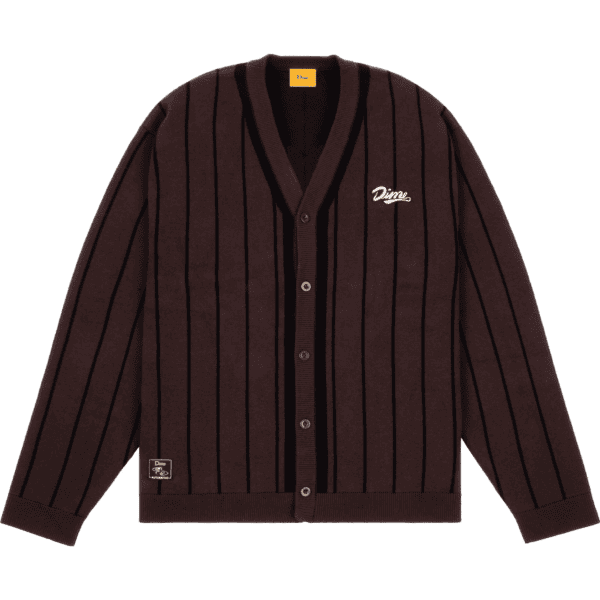 dime sweater cardigan knit baseball (dark brown)