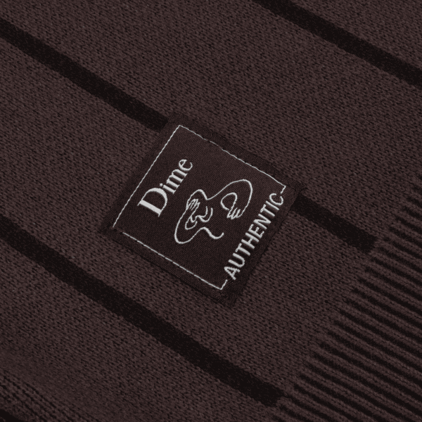 dime sweater cardigan knit baseball (dark brown)