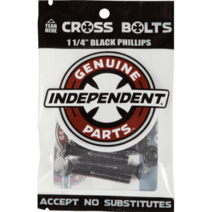 independent bolts genuine parts cross (black) phillips 1 1/4