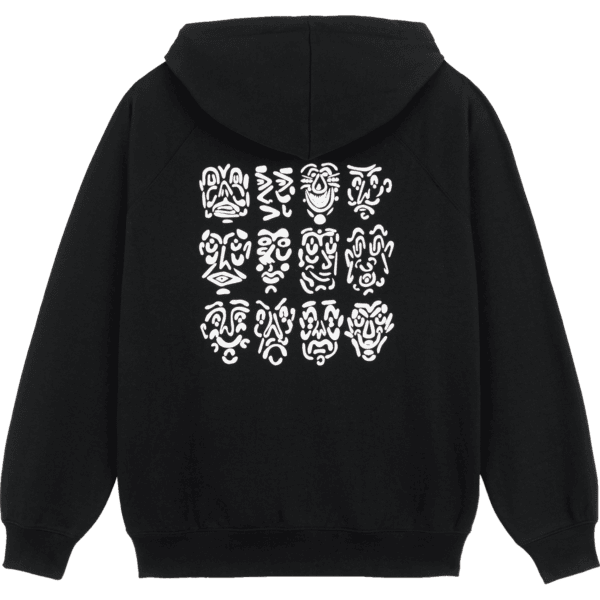 polar sweatshirt hooded zip 12 faces (black)