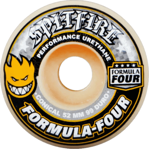 spitfire wheels formula four conical (yellow print) 99a 52mm