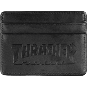 thrasher wallet leather card (black)