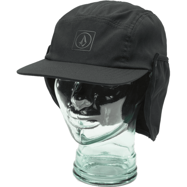 volcom cap 5 panel stone trip flap (black)