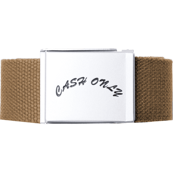 cash only belt logo (brown)