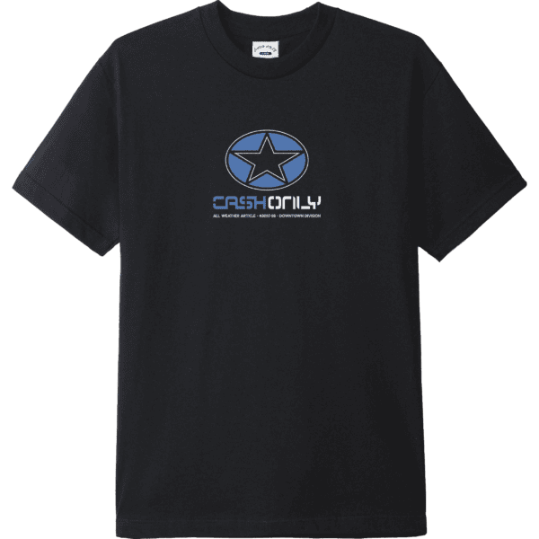 cash only tee shirt all weather (black)
