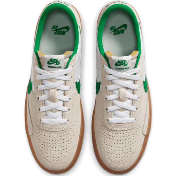 nike sb shoes heritage vulc (summit white/lucky green/white)