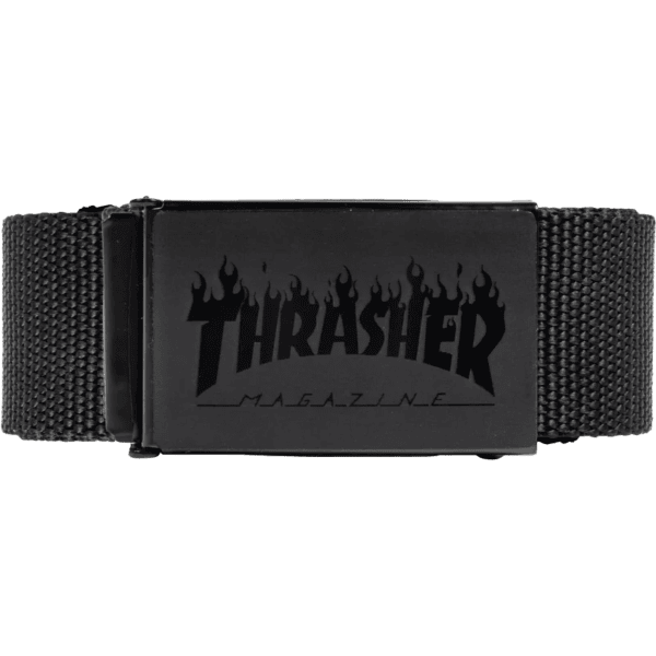 thrasher belt flame (black)
