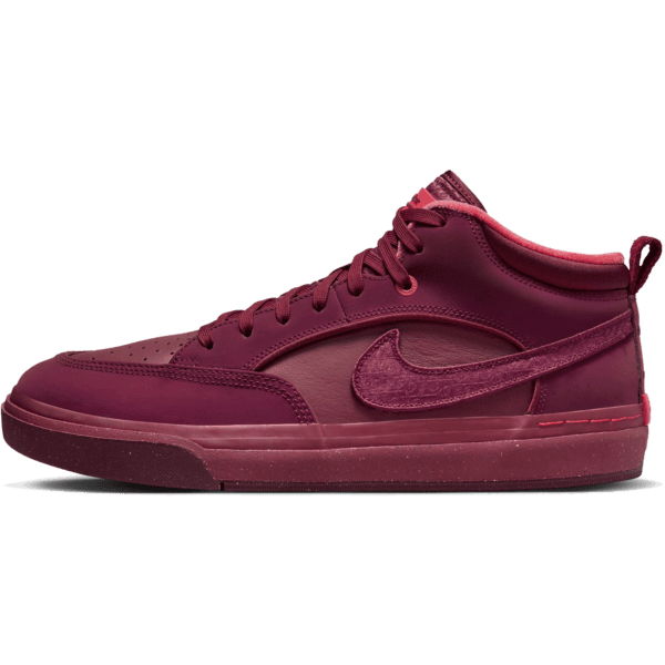 nike sb shoes react leo prm (dark betroot/team red)