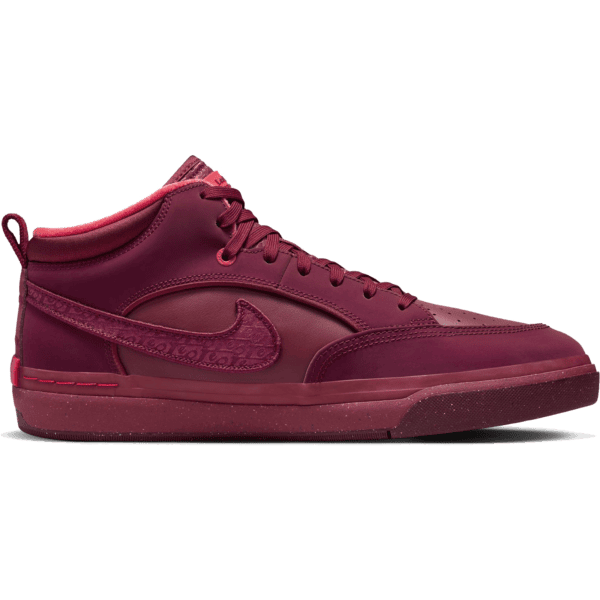 nike sb shoes react leo prm (dark betroot/team red)